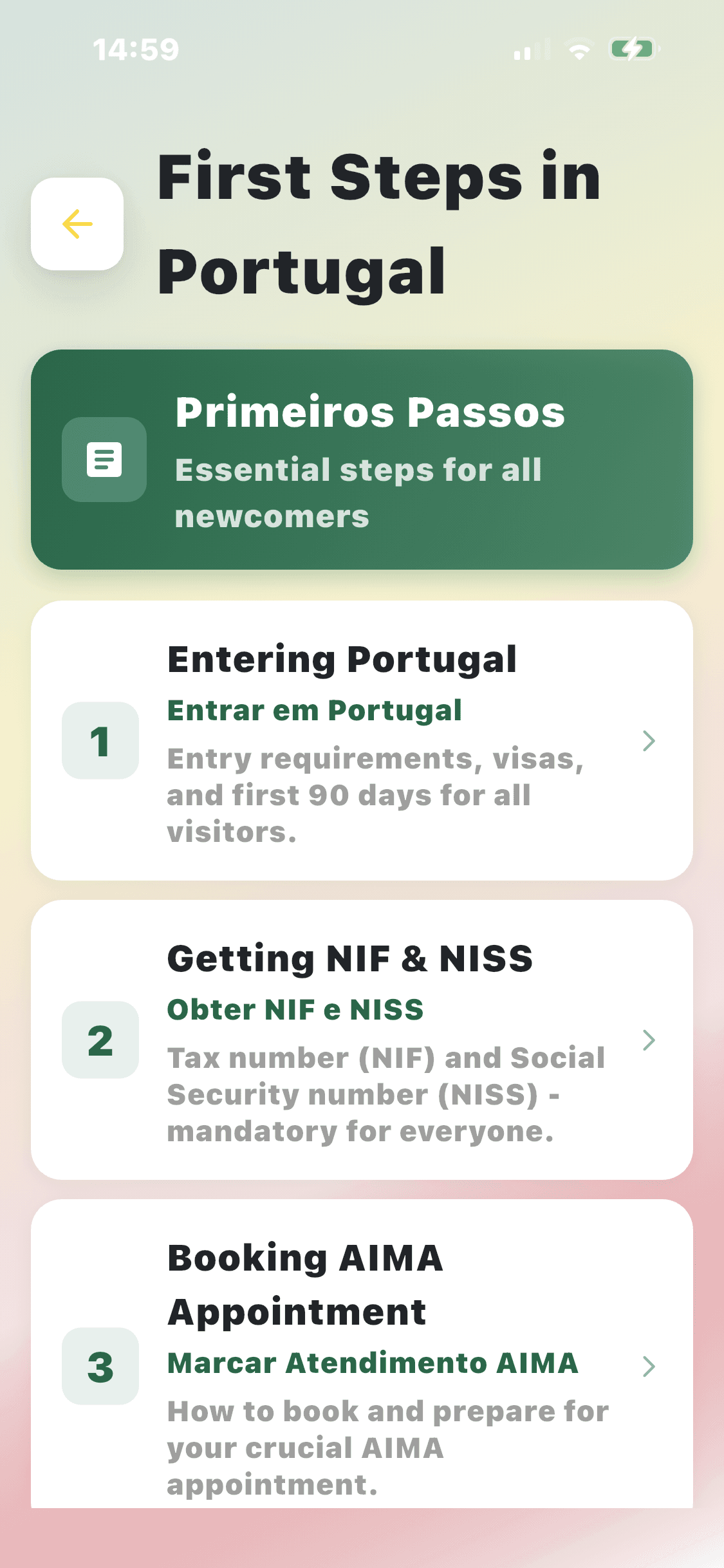 First Steps in Portugal