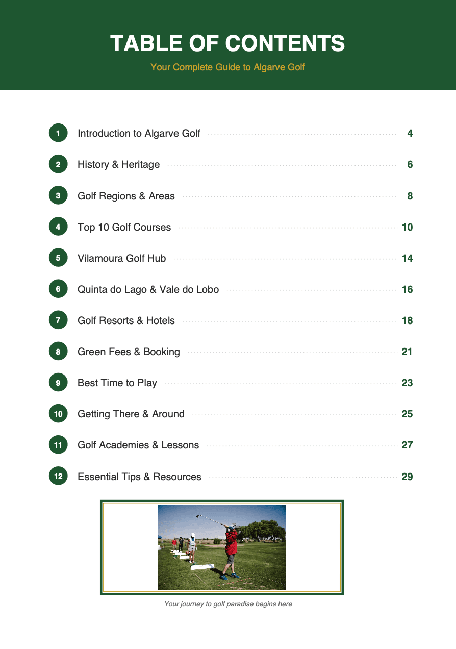 Algarve Golf Guide - Content Preview