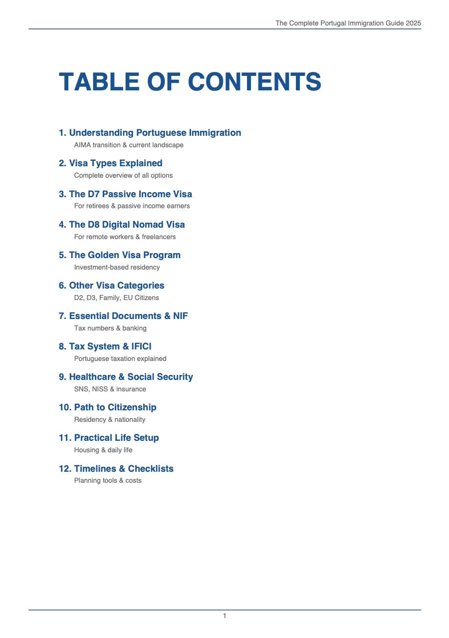 Immigration Guide - Content Preview