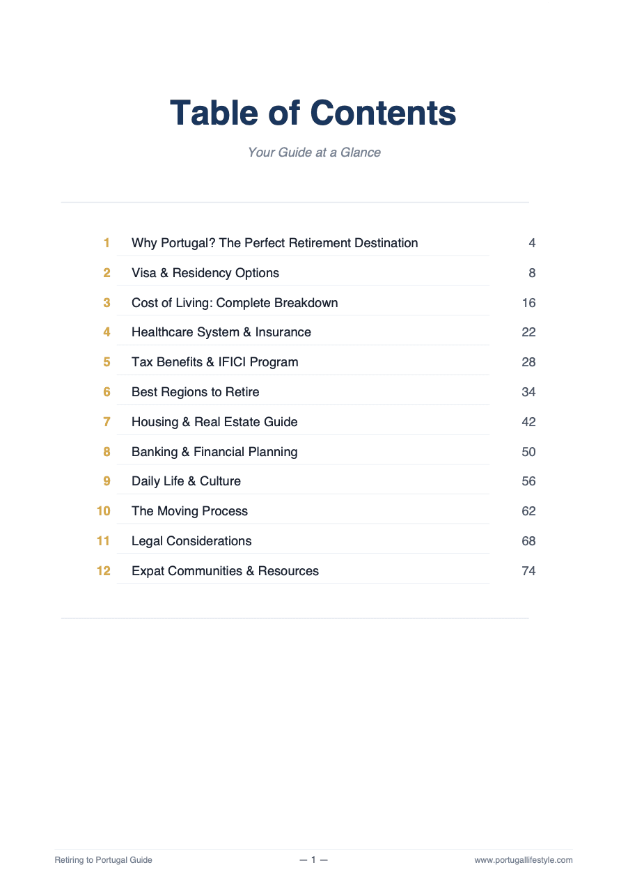 Retirement to Portugal Guide - Content Preview